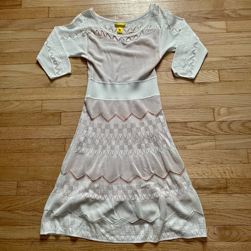 Catherine Malandrino Women’s White Cutout Lined Cocktail Dress Size M